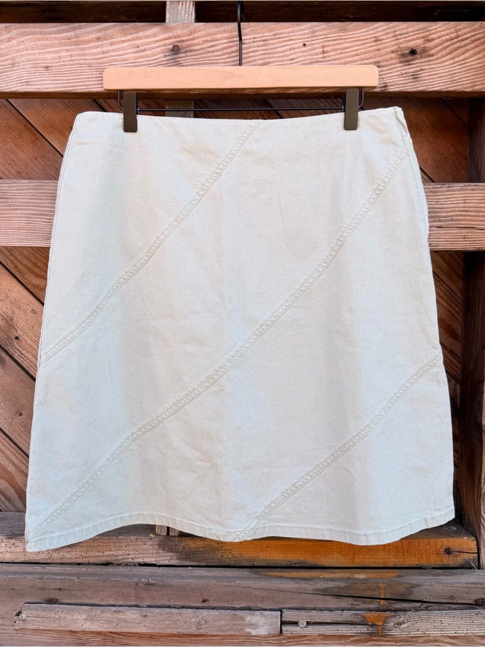 Susan Bristol Light Beige A-Line Skirt